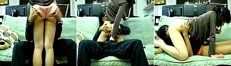 Chaval escapándose de clases para follar con su novia